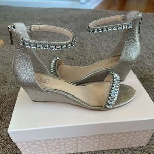 Badgley Mischka Jewel wedge heels